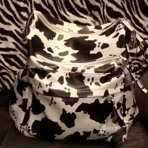 Cow print backpack